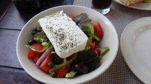 Greek Salad in Santorini, Greece